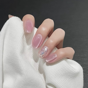 <span class=keywords><strong>Faux</strong></span> ongles oeil de chat ongles <span class=keywords><strong>rose</strong></span> <span class=keywords><strong>clair</strong></span> de haute qualité appuyez sur Simple conçu pour fille portant quotidiennement des <span class=keywords><strong>faux</strong></span> ongles courts et lisses Squoval - Product Image 1