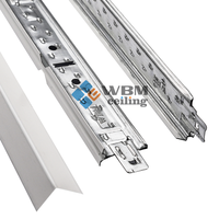 Différents styles de grilles de plafond, composants de grille de plafond en T et accessoires de plafond promotionnels, grille de plafond Fine Line