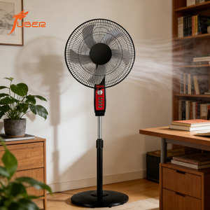 Standard Household Mechanical Pedestal <b>Fan</b> With 3 Speed Knob Reliable Oscillation and Tip Over Standing <b>Stand</b> F - Product Image 1
