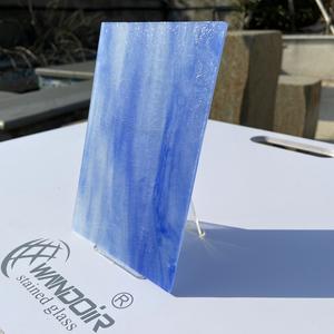 Feuille de verre teinté de texture de jade de glace bleu profond de 3mm 1006SP - Product Image 3