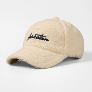 Gorra de Béisbol Unisex de Ala Ancha Ajustable, Estilo Y2K, con Patrón de Letras, de Lana/Poliéster Cálida para Invierno y Otoño, Informal y Moderna - Product Image 2