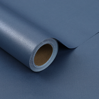 Rouleau de papier d'emballage nacré double face, bleu marine et bleu clair pour boîte cadeau de mariage, emballage de bouquet floral