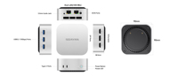 Nouveau mini PC Intel N100, 12 Go LPDDR5, SATASSD, écran 4K, WiFi5, BT4.2, mini ordinateur pour le bureau, Windows 11 Pro