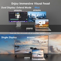 Base de Conexión Thunderbolt 5 13 en 1 Certificada por Intel para Mac y Windows, Integra una Ranura para SSD de hasta 6000 Mb/s, Alimentación PD de 140 W