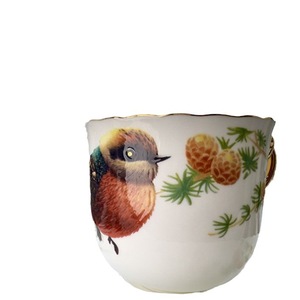 <b>Set</b> Fresh Cute Japanese-style British Afternoon <b>Tea</b> High-bone Ceramic Coffee Cups Saucers Bird Design White Overglaze Printed - Product Image 5