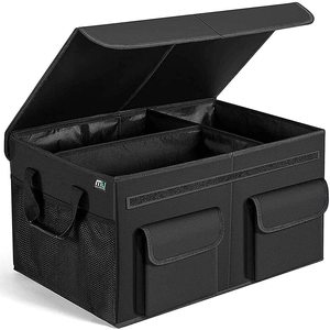 Collapsible Folding car boot organiser trunk bag with Lid Storage Bag travel