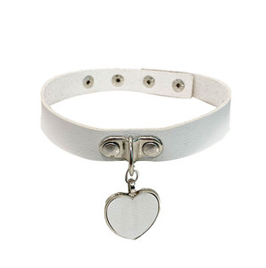 Persönliche Herzförmige Kurze Choker-Halskette Gothic Punk Schmuck Harajuku Kostüm Anime Trendiger PU-Leder-Schmuck - Product Image 4