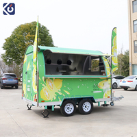Camion de restauration mobile australien de 10 pieds avec cuisine, grill et friteuse, kiosque à glace pilée à vendre