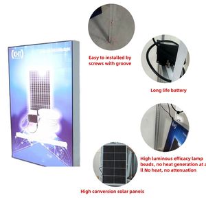 Solar LED <b>Light</b> <b>Box</b> Double Sided Illuminated Sign Waterproof Outdoor <b>Advertisement</b> KHT-0609-M Double Sided Solar Sign - Product Image 3