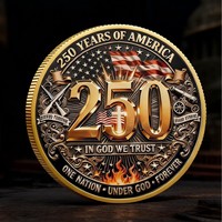 Nouvelle Arrivée : Pièce Commémorative du 250e Anniversaire des États-Unis, Badge Métallique 3D, pour Dropshipping, Vente en Gros Transfrontalière sur Plateformes Internationales