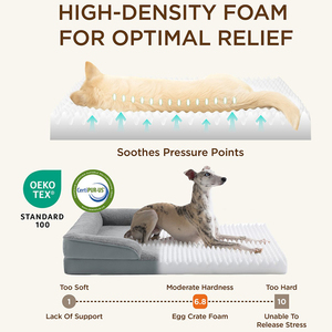 Sofá cama para perros autocalentable grueso de lujo clásico, cama ortopédica grande resistente a los arañazos para perros - Product Image 4