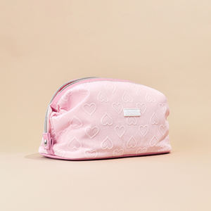 กระเป๋าเครื่องสำอางแบบขยายได้ รุ่นใหม่ ปี 2026 น่ารัก เรียบง่าย สีชมพูอ่อน รูปหัวใจ - Product Image 3