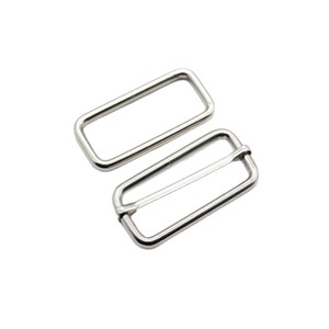 Metal <b>Sliding</b> Buckle For Bags Durable Adjustable Square Metal Wire Pull Buckle Three Position Anti <b>Slip</b> - Product Image 4