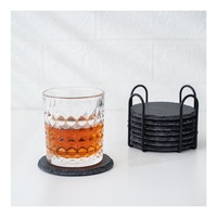 Sous-verres en ardoise de 4 pouces, sous-verres ronds, naturels, faits à la main, rustiques, en pierre, pour table basse, décoration intérieure, tasse, bar, cadeaux de pendaison de crémaillère