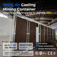 Conteneur minier Drolin Box 20 pieds refroidi par air pour jusqu'à 168 ASIC S19, ferme Bitcoin de 650 kW, pack de déploiement clé en main