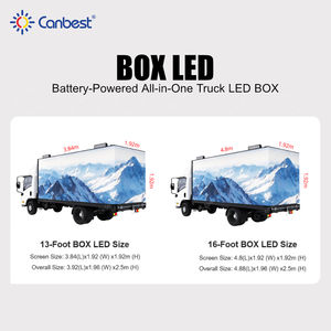 Canbest Écran publicitaire mobile tout-en-un sur camion, 13ft 16ft, avec affichage LED en conteneur, alimentation silencieuse par batterie, pour événements nocturnes - Product Image 3