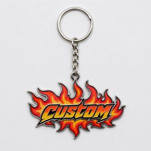 Llaveros Personalizados al por Mayor con Forma de Llama, Colgantes con Diseño de Fuego, para Tiendas de Moda, Tiendas de Ropa Urbana, Promoción, Souvenir, Porta Llaves - Product Image 3