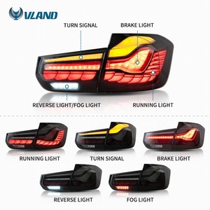 Ensemble <span class=keywords><strong>de</strong></span> feux arrière VLAND OEM rouge clair fumé style GTS OLED pour BMW <span class=keywords><strong>Série</strong></span> 3 F30 F80 LCI 2012-2019 - Product Image 2