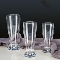 Grande capacité de bière pression tasse épaissie résistant aux hautes températures PC en plastique Transparent ménage vin tasse à boire