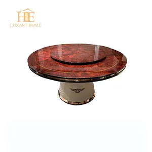 2024 Hot Selling Luxe Design Kunstmatig Marmeren Eettafel Set Met 10 Eetkamerstoel Eetkamermeubilair