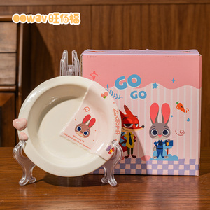 <span class=keywords><strong>Vajilla</strong></span> de Cerámica con Diseño de Zootopia de <span class=keywords><strong>Disney</strong></span>, Plato para Cena y Tazón Divertido para Uso en el Hogar, Fiestas, Niños y Regalos - Product Image 1