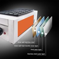 Machine à Takoyaki, électrique, commerciale, 28 pièces, machine à griller les boulettes de poisson japonaises, plaque de cuisson antiadhésive, gâteau, crêpe, boulette de viande