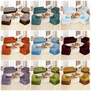 Housse de canapé universelle élastique en gaze bulle, style jupe, <span class=keywords><strong>tout</strong></span> compris, sans fermeture éclair, pour canapé simple ou double, transfrontalière - Product Image 2
