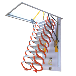 <span class=keywords><strong>Escalera</strong></span> retráctil para ático de 12 peldaños, <span class=keywords><strong>plegable</strong></span> y montada en <span class=keywords><strong>la</strong></span> <span class=keywords><strong>pared</strong></span>, para ahorrar espacio. - Product Image 1