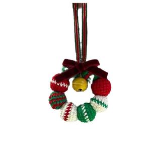 Guirnalda de Campanas Navideñas Tejida a Mano con Bola de Lana, Decoración Colgante para Coche, Regalo Transfronterizo, Nuevo - Product Image 5