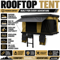 Tente de toit rigide en aluminium Adventure 4x4, ouverture hydraulique, levage direct, pour 2 à 3 personnes, camping sur toit