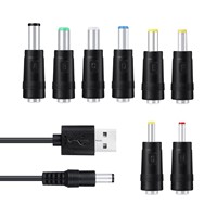 Câble d'alimentation DC BAMX USB 5521, connecteur universel multifonction interchangeable, connecteur mâle 8-en-1, câble de charge en cuivre, Chine