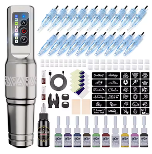 Professional Wireless <b>Tattoo</b> Gun <b>Kit</b> Complete Body Art Set Cartridge Needles Rechargeable Machine Popular <b>Tattoo</b> <b>Kit</b> for Artists - Product Image 1