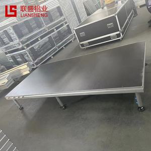 Commercio all'ingrosso facile installare il palco portatile all'aperto del podio del concerto a quattro gambe in alluminio del palco regolabile in altezza piattaforma per l'evento - Product Image 5