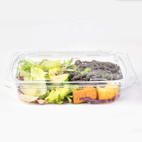 Boîte d'emballage alimentaire écologique en RPET, conteneur jetable transparent en plastique pour pâtes, noix, salades, à emporter, avec système anti-effraction