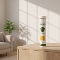 Comprimés effervescents multivitaminés pour l'immunité - Vitamine C D3 Zinc Orange Naturel Faible en sucre Végétalien 15 unités OEM ODM Marque privée