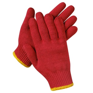 Vườn găng tay bán buôn Đỏ đan bông an toàn lao động làm việc tay Găng tay sindustri làm việc găng tay - Product Image 1