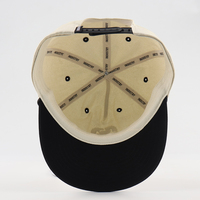 Casquette Dad Hat non structurée à 5 panneaux personnalisée avec impression tropicale, combinaison bicolore, douce et réglable avec fermeture snapback