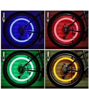 متعدد الألوان الدراجات فانوس المتحدث الإطارات مصباح Mtb الدراجة الملحقات دراجة نارية أدى ضوء الإطارات عجلة السيارة