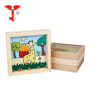 Balance en bois Creux Boule Classique en Gros Jouet Éducatif En Bois Perles Jeu de <span class=keywords><strong>Labyrinthe</strong></span> Pour Les Enfants - Product Image 4