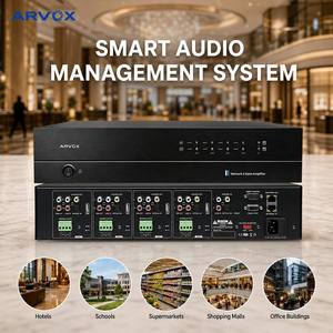 Amplificateur Audio professionnel 8 canaux 4 zones <span class=keywords><strong>Wifi</strong></span> BT connectivité mélangeur de puissance numérique contrôle du Volume système PA micro classe H - Product Image 4