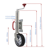 Roue de remorquage robuste TOWDONE de 8 pouces, capacité de 700 kg, pour remorques, caravanes, bateaux, camping-cars