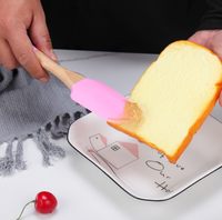 Ensemble de 3 spatules en silicone ergonomiques antidérapantes, outils de cuisine pour la pâtisserie et la cuisson, kit de racloir en silicone et de pinceau à huile