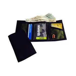 Trifold Wallet with hook and loop closure