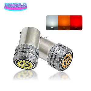 F2WOLRD 1156 BA15S BAU15S P21W PY21W BAY15D lampadina LED 1157 <span class=keywords><strong>P21</strong></span> <span class=keywords><strong>5W</strong></span> R5W 15SMD 2016 indicatore di direzione per auto luce di retromarcia 12V bianco 6000K - Product Image 1