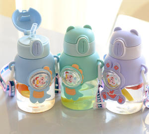 Tasse à eau pour enfants filet d'été rouge tasse de paille anti-chute de grande valeur garçons et filles vont à l'école maternelle <span class=keywords><strong>bébé</strong></span> bouilloire - Product Image 2