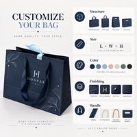 Sacs shopping en papier sur mesure HONPAK avec poignée pour les magasins de détail, les marques de vêtements, les boutiques de cadeaux et l'emballage e-commerce