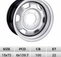 Jante en acier noir 19 pouces 155.5/6205/6150 ET20 PCD130/114.3 pour Sprinter W906/W904/W910/Sprinter 901-906