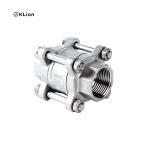 Válvula de Bola de Tres Piezas de Acero Inoxidable 304 KLION RTS, Vertical, Antirretorno, con Resorte, Sellado de PTFE, Rosca de Puerto de 1/4"-4" - Product Image 4