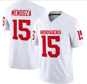 Indiana College Football-shirts voor heren 15 Fernando Mendoza 5 D'Angelo Ponds Gestikt USA University Football Jersey-shirt Rood - Product Image 2