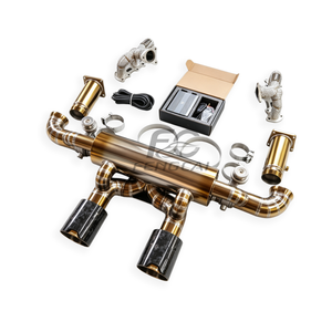 Tubos de Escape Valvetronic de Titanio Completo para <span class=keywords><strong>Porsche</strong></span> 911 <span class=keywords><strong>991</strong></span>.2 Carrera GTS 3.0T con Colectores Blindados y Puntas de Carbono Forjado - Product Image 4
